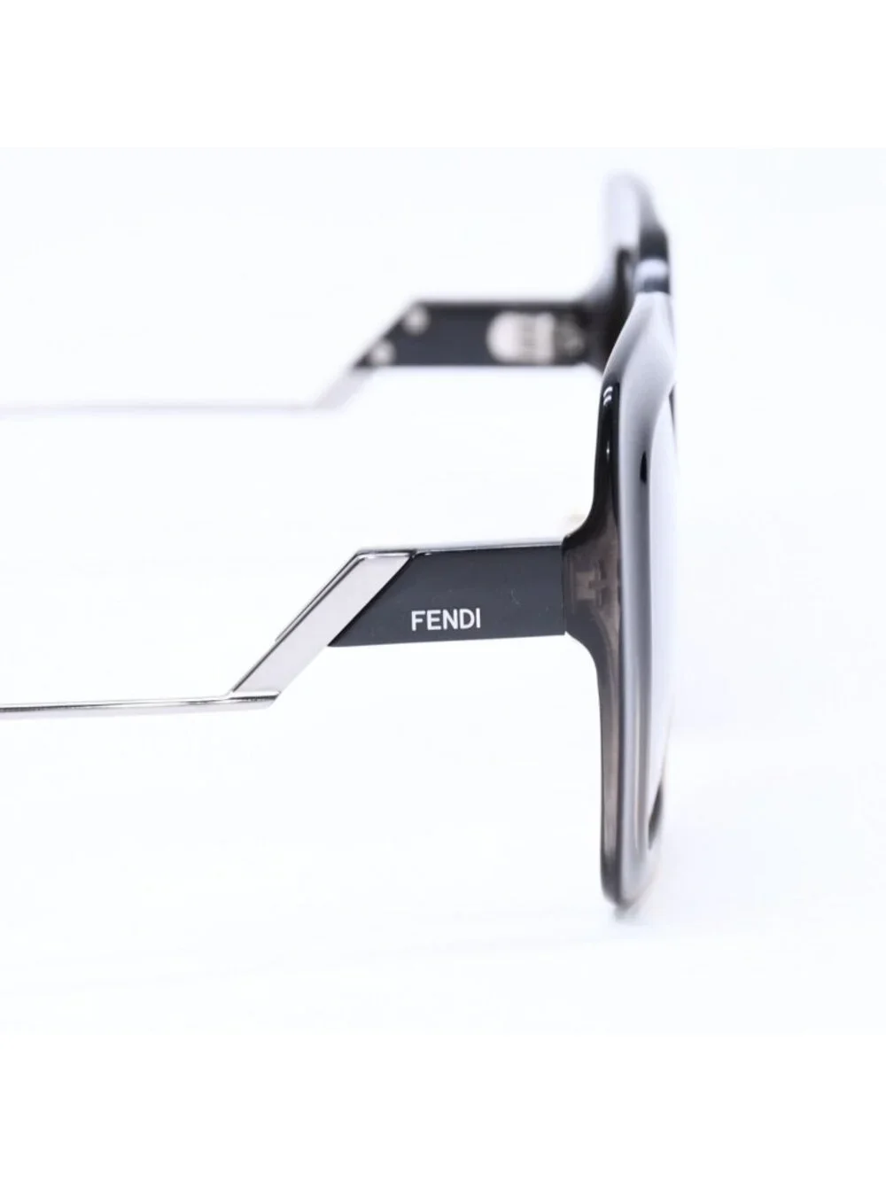 Fendi Sunglasses Eyewear FF Square Black Metal Acetate